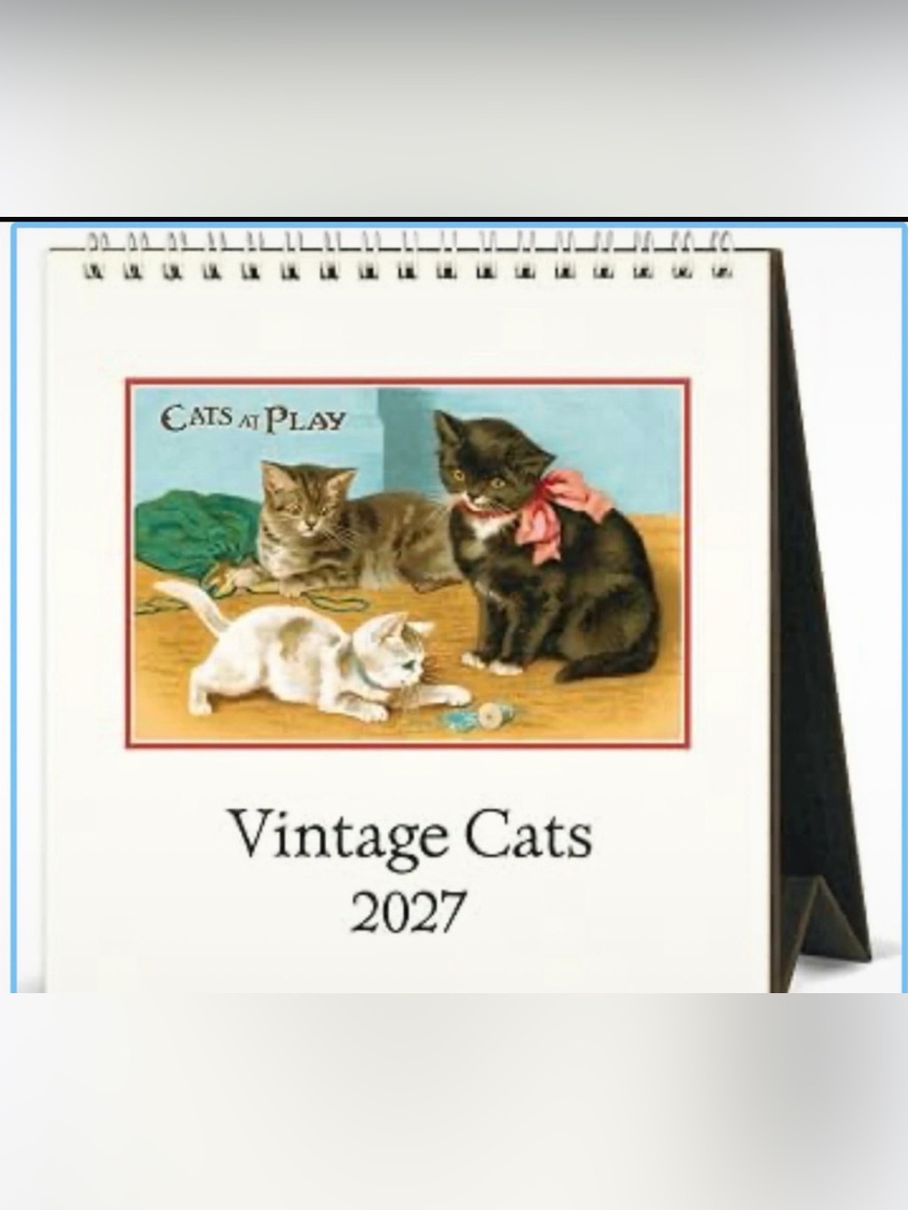 Cavallini 2027 Cats Easel Desk Calendar, 6x6.5 Inches